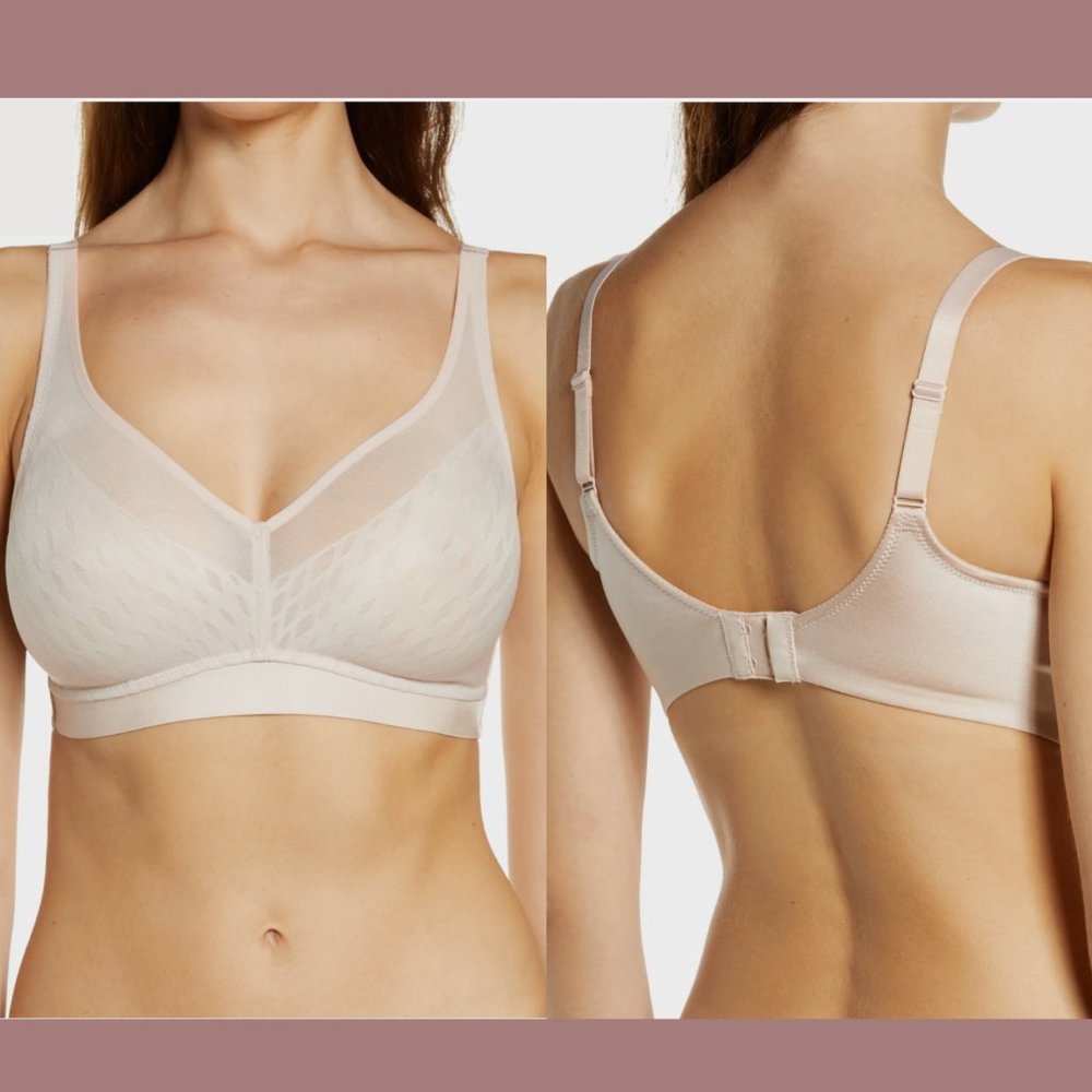 NEW $70 Wacoal [ 34DD US ]‎ Elevated Allure Wireless Bra in Rose Dust